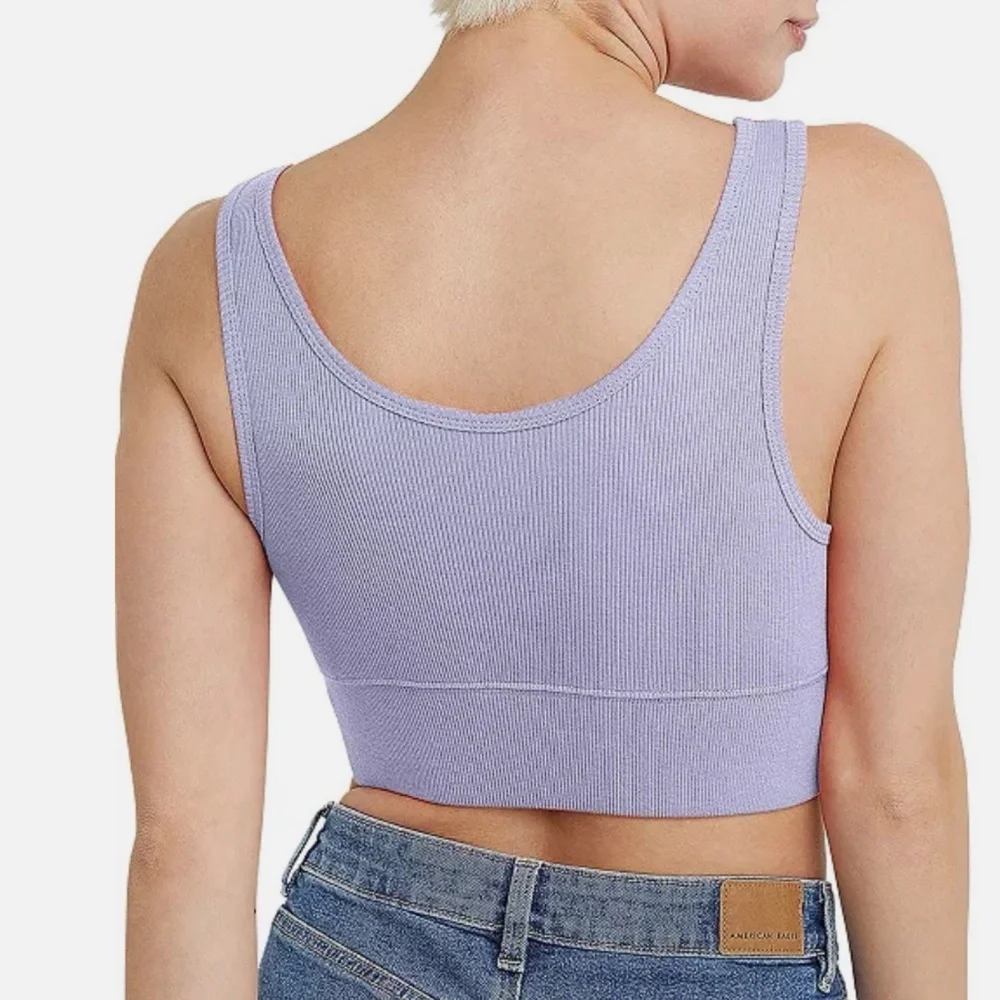 Hanes Women's Originals Cozywear Ribbed Longline Bralette OG116 - Picture 4 of 5